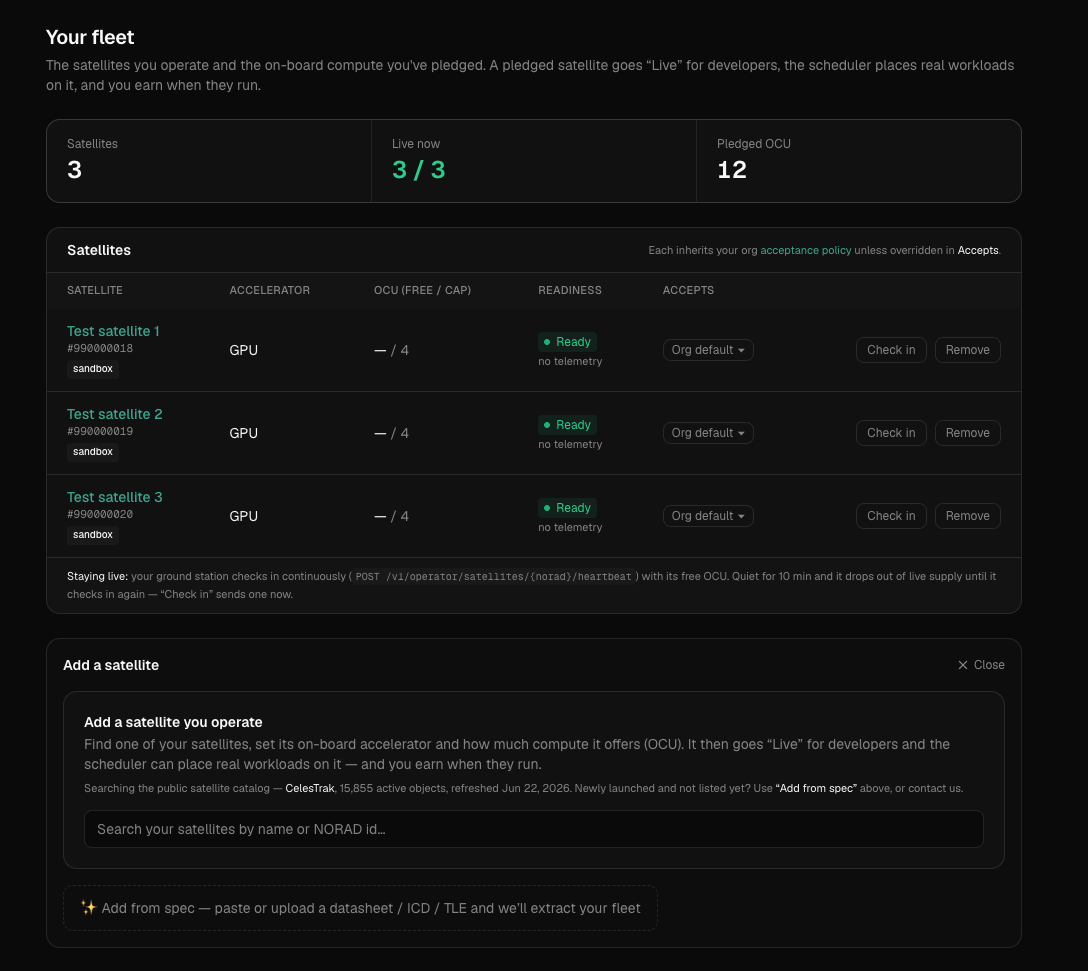 Supply compute from your fleet